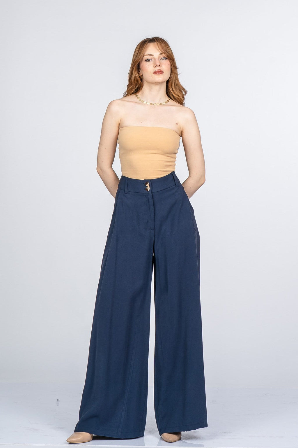 NYAH PİLELİ PANTOLON - LACI