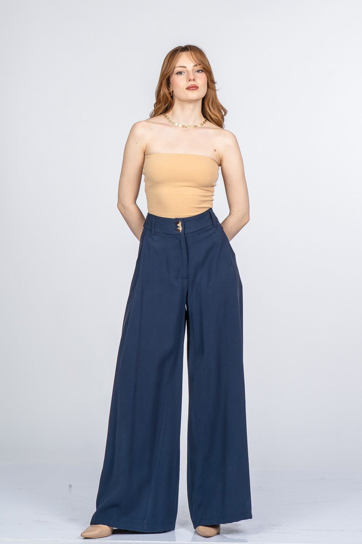 NYAH PİLELİ PANTOLON - LACI