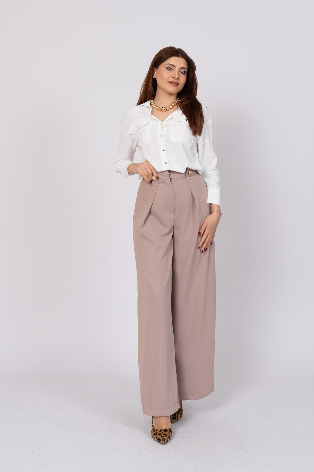 Ön Pile Ve Düğme Detaylı Pantolon 30237 - VIZON