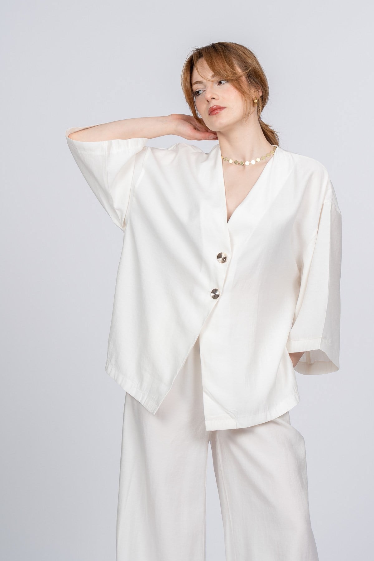 PAIGE OVERSIZE İKİLİ TAKIM - EKRU