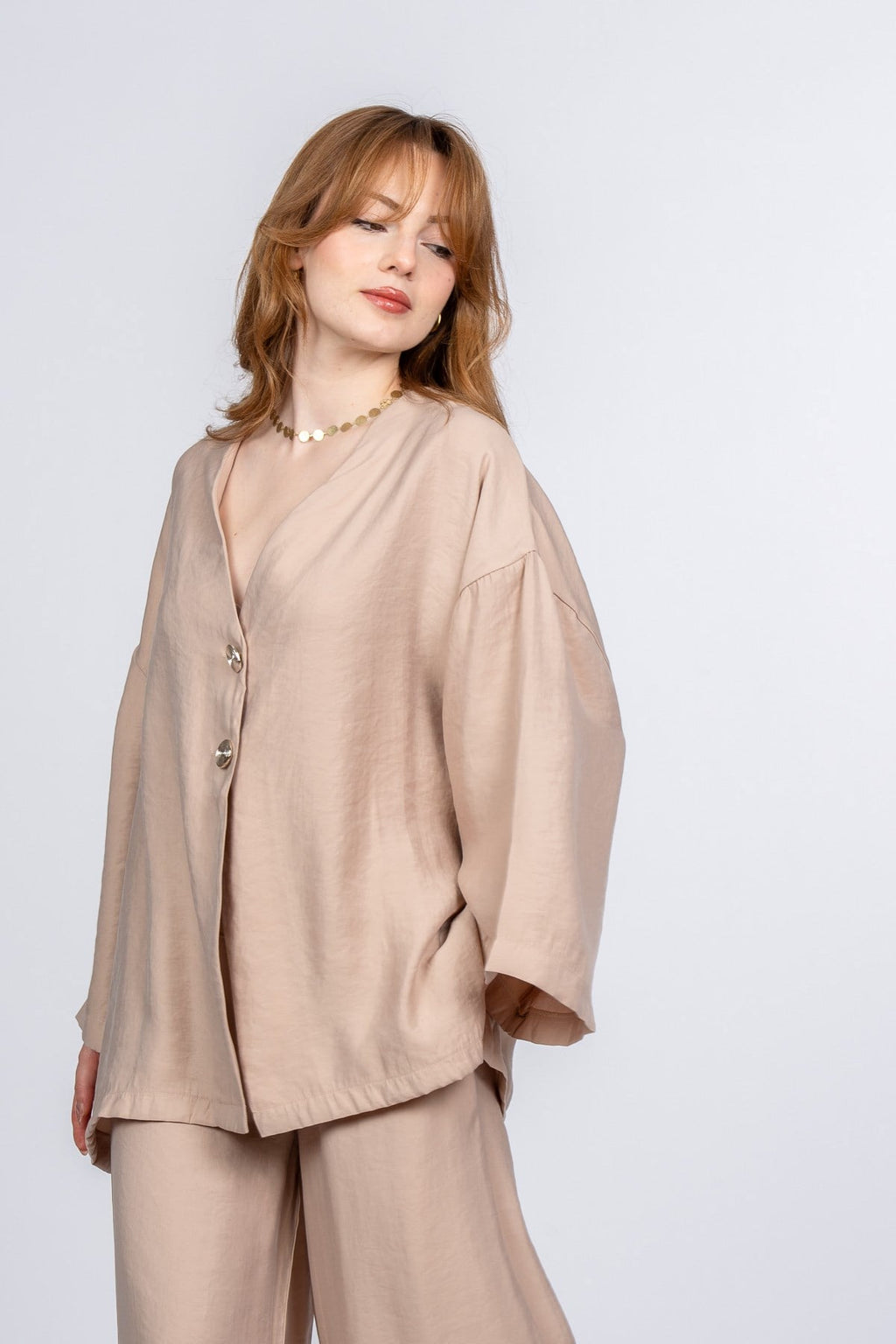 PAIGE OVERSIZE İKİLİ TAKIM - BEJ