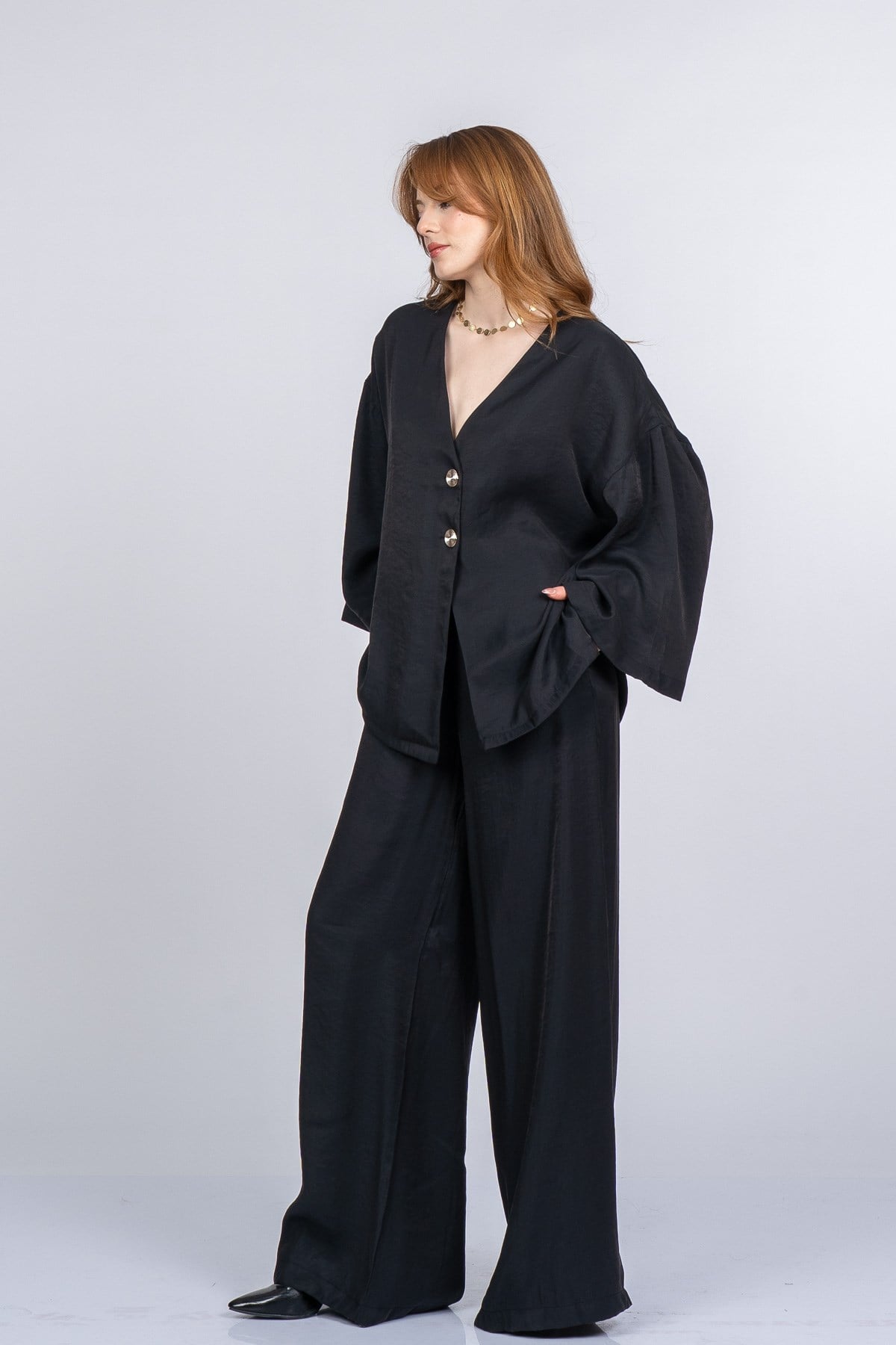 PAIGE OVERSIZE İKİLİ TAKIM - SIYAH