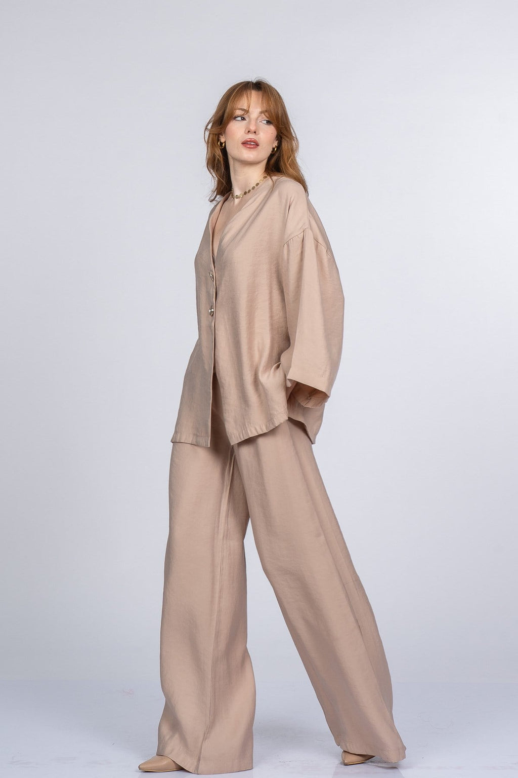 PAIGE OVERSIZE İKİLİ TAKIM - BEJ