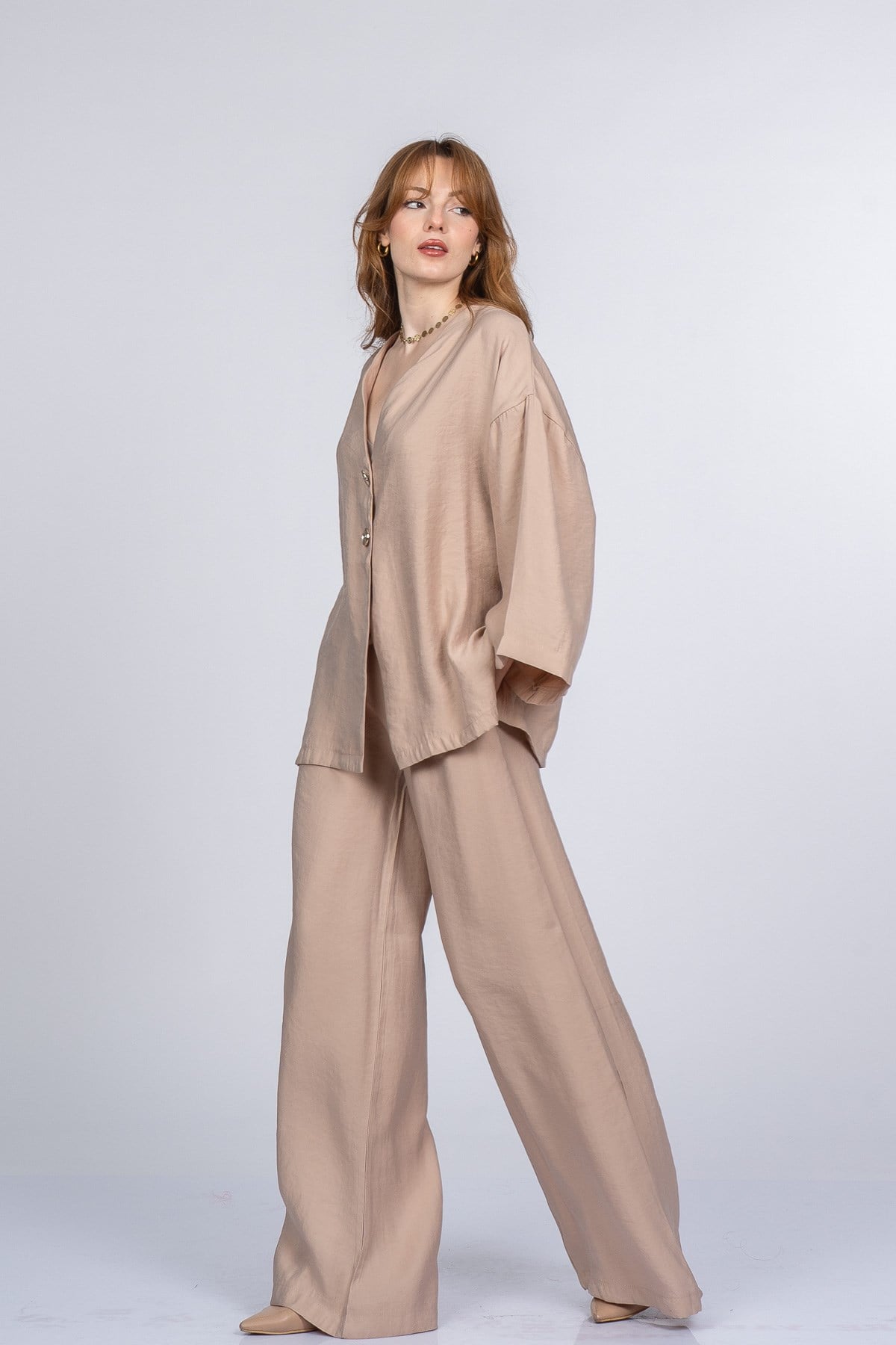 PAIGE OVERSIZE İKİLİ TAKIM - BEJ