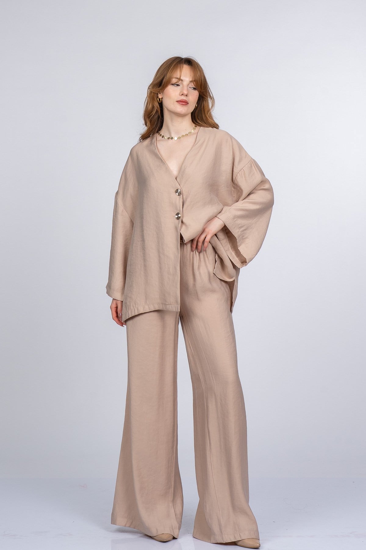 PAIGE OVERSIZE İKİLİ TAKIM - BEJ