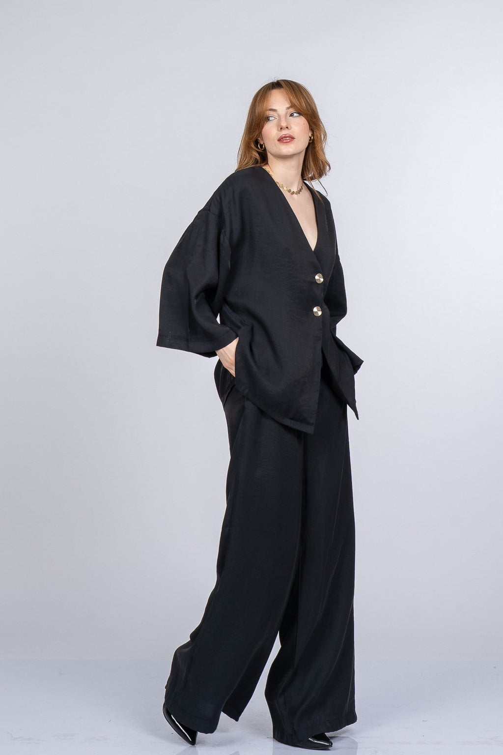 PAIGE OVERSIZE İKİLİ TAKIM - SIYAH