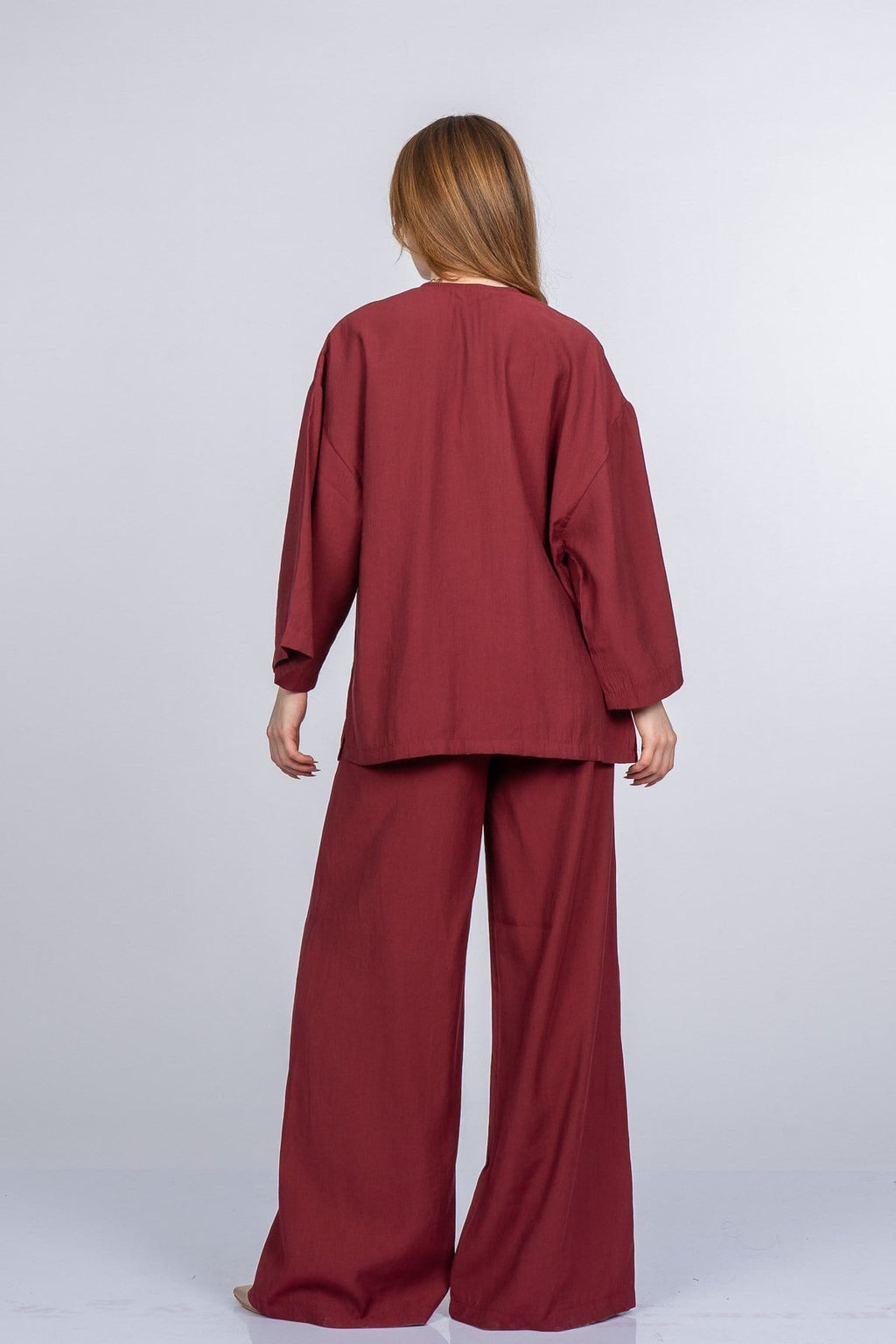 PAIGE OVERSIZE İKİLİ TAKIM - BORDO