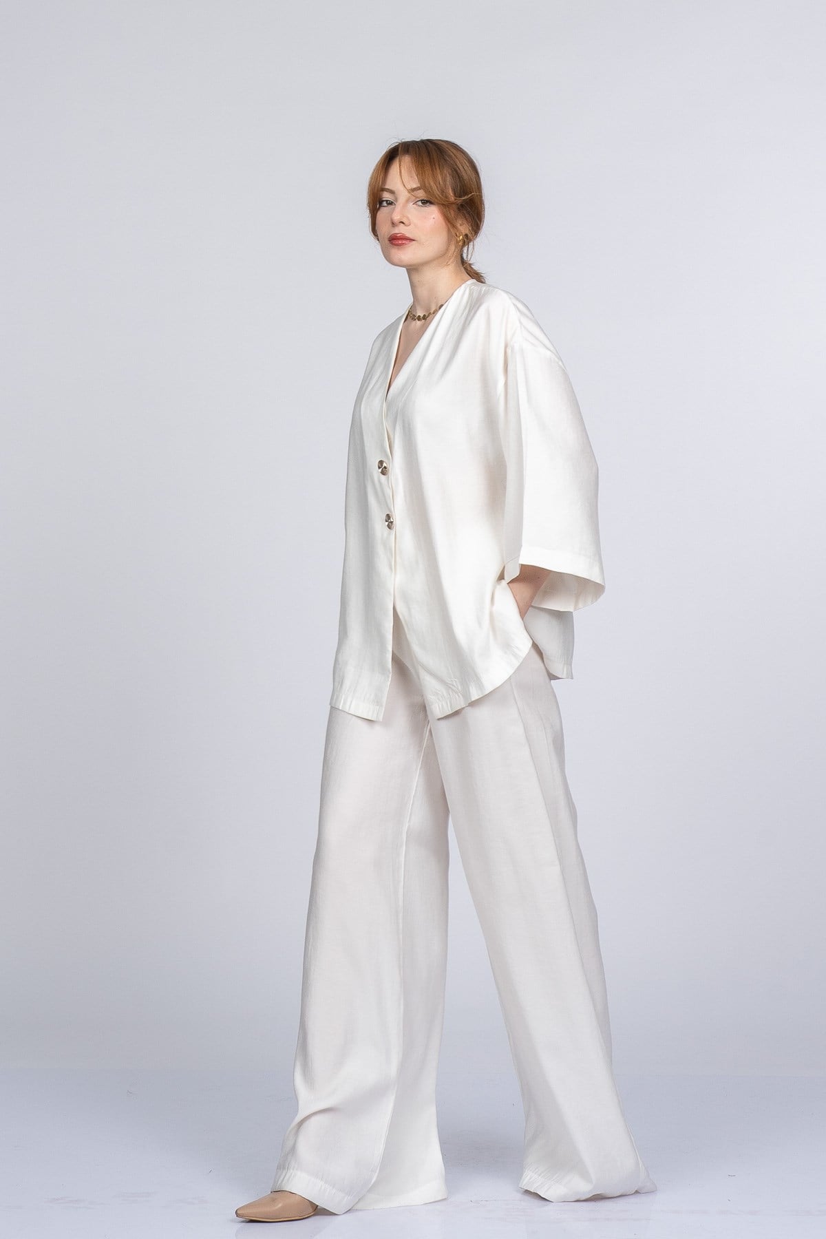 PAIGE OVERSIZE İKİLİ TAKIM - EKRU