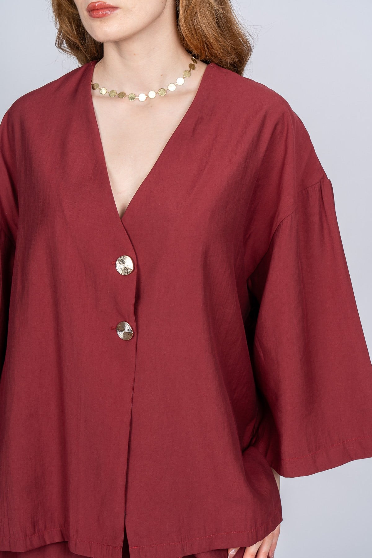 PAIGE OVERSIZE İKİLİ TAKIM - BORDO
