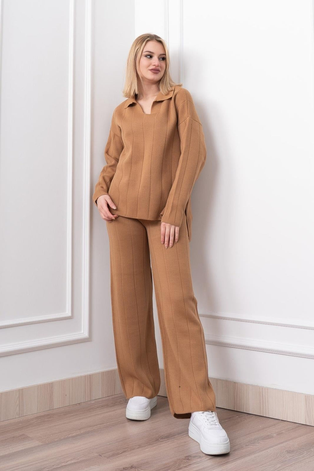 PAIGE TRİKO İKİLİ TAKIM - camel