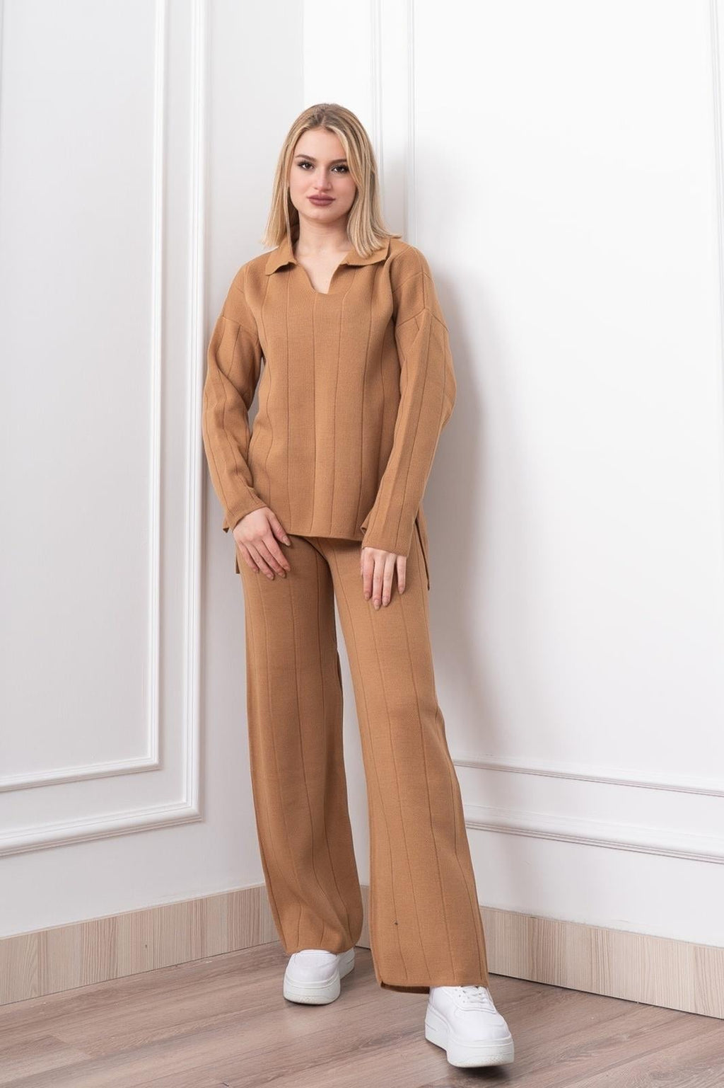 PAIGE TRİKO İKİLİ TAKIM - camel