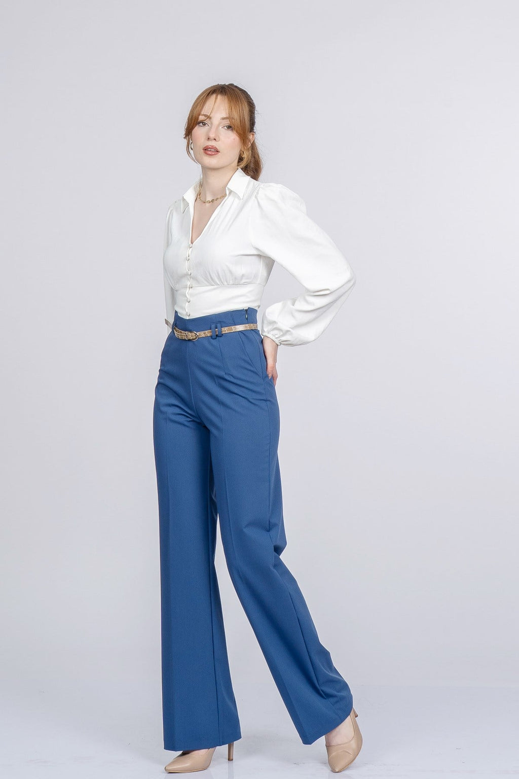 PALOMA KEMERLİ PANTOLON - LACI