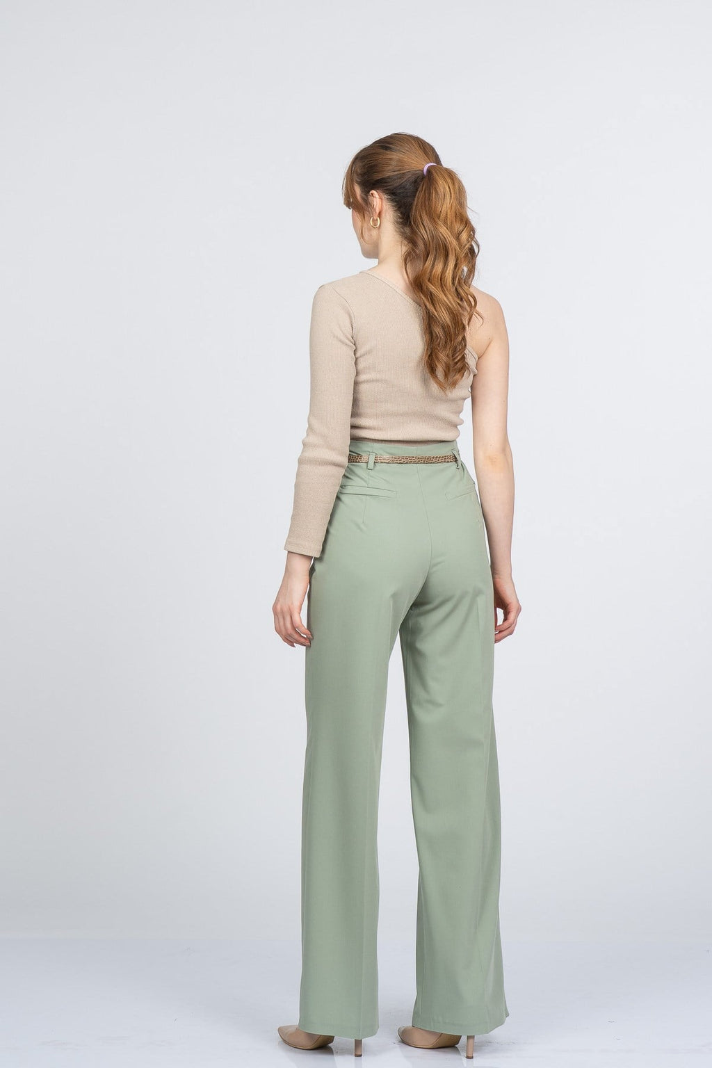 PALOMA KEMERLİ PANTOLON - MINT
