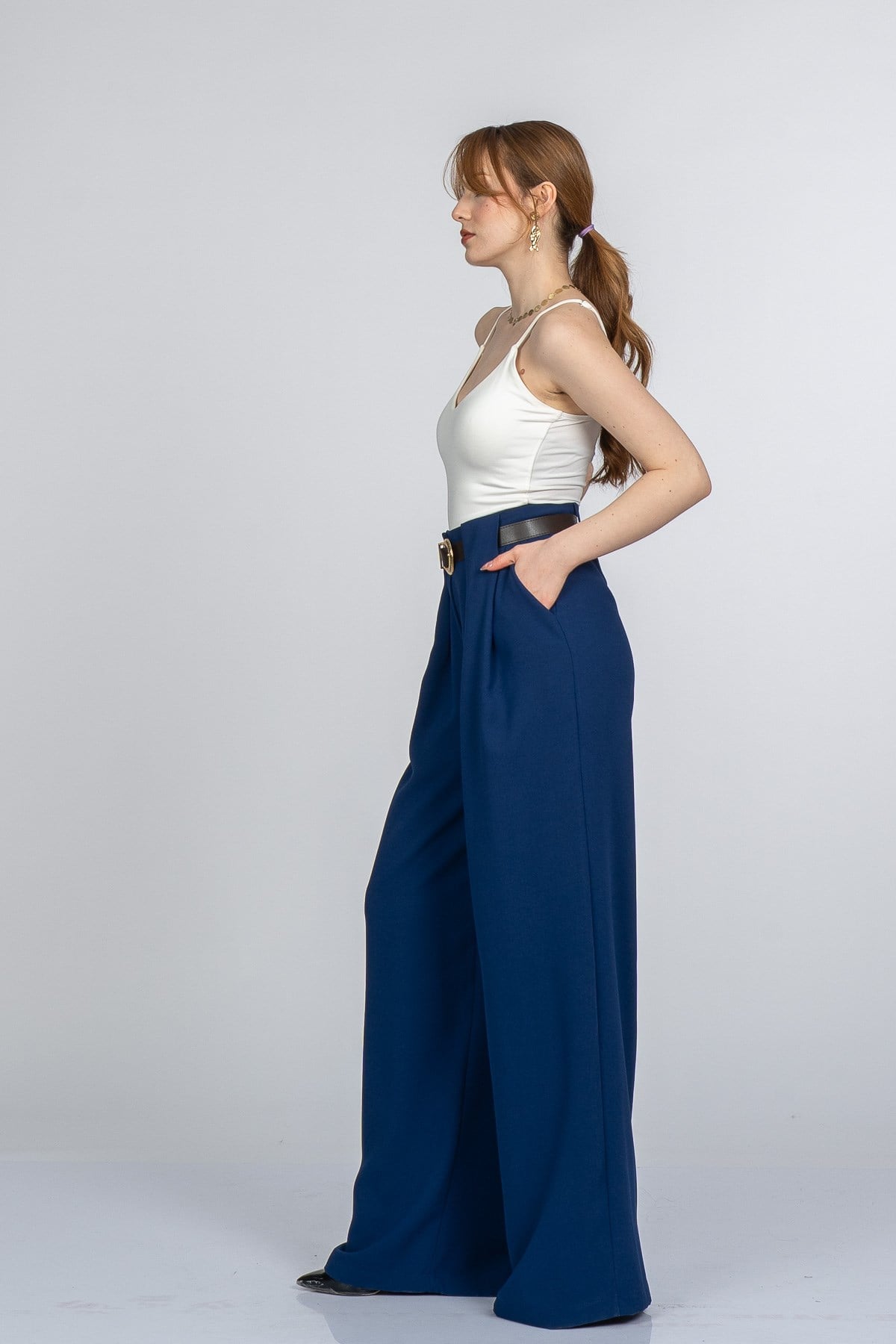 PAMELA PİLELİ PANTOLON - LACI