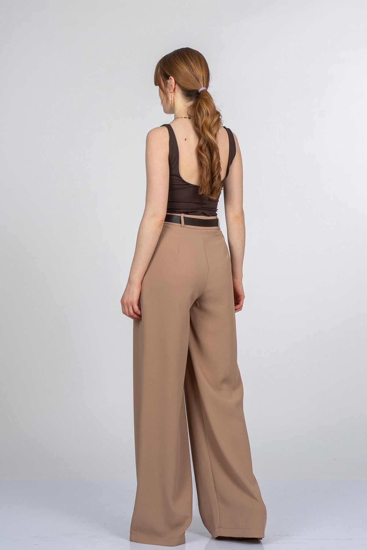 PAMELA PİLELİ PANTOLON - CAMEL