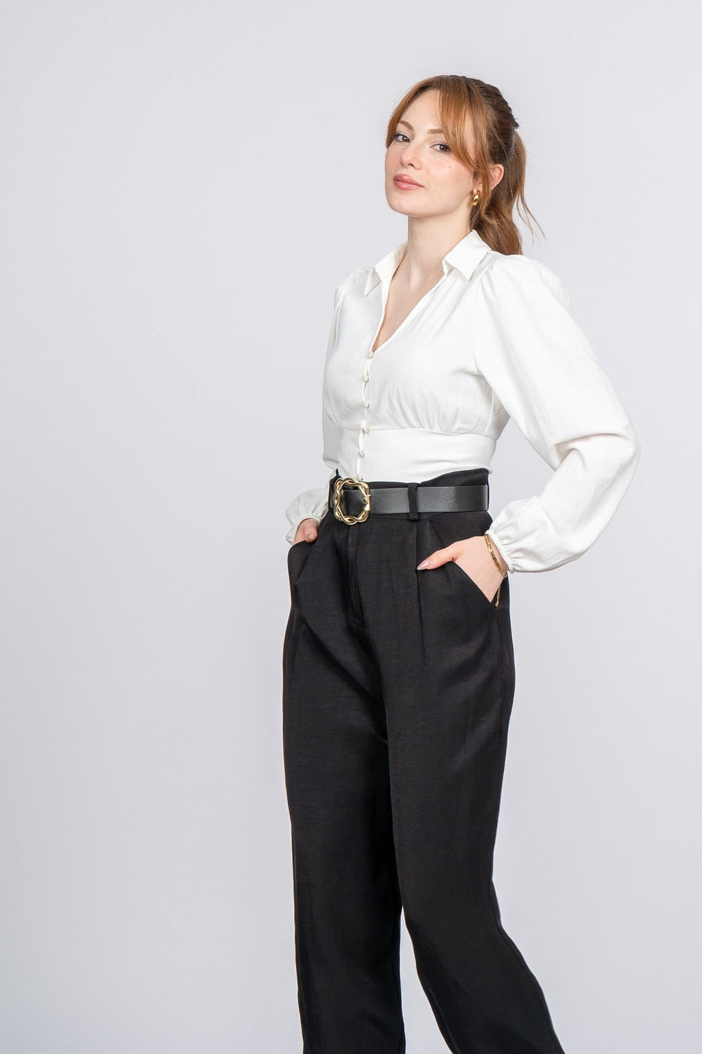 PATRICIA KEMERLİ PANTOLON - SIYAH