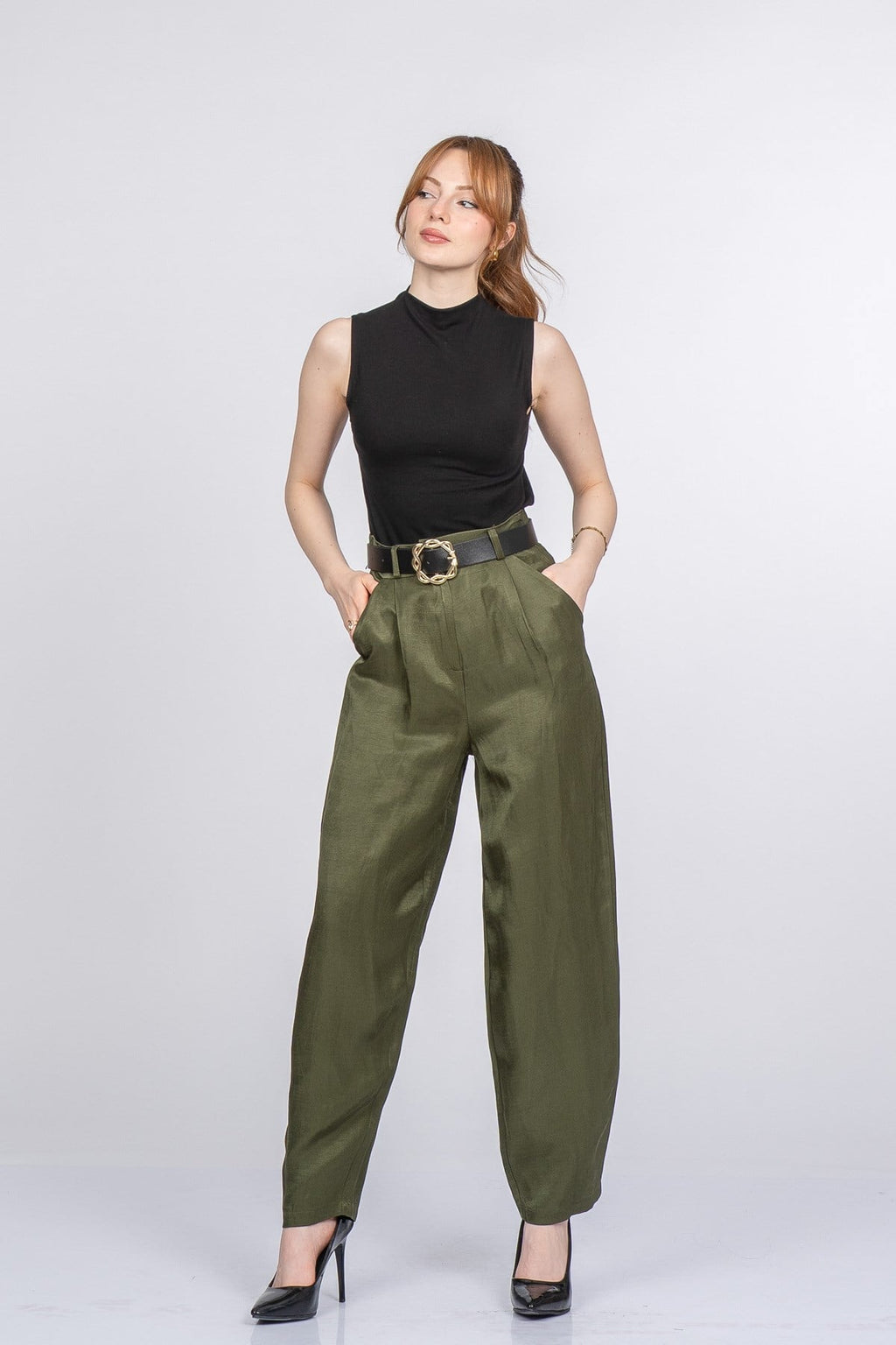 PATRICIA KEMERLİ PANTOLON - HAKİ