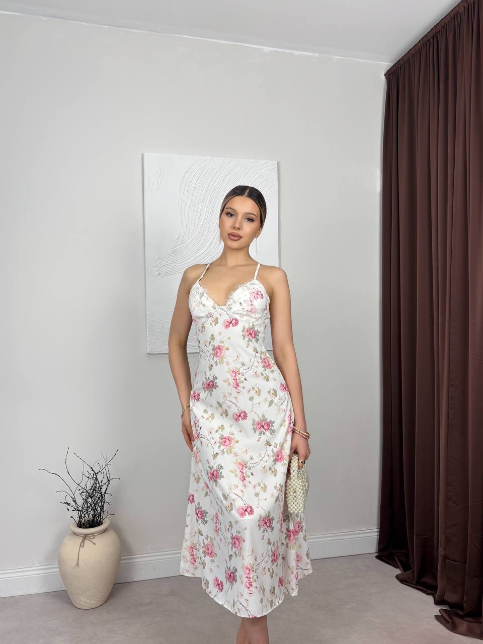 ADELINE UZUN ELBİSE - BEYAZ