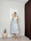 ADELINE UZUN ELBİSE - MAVİ