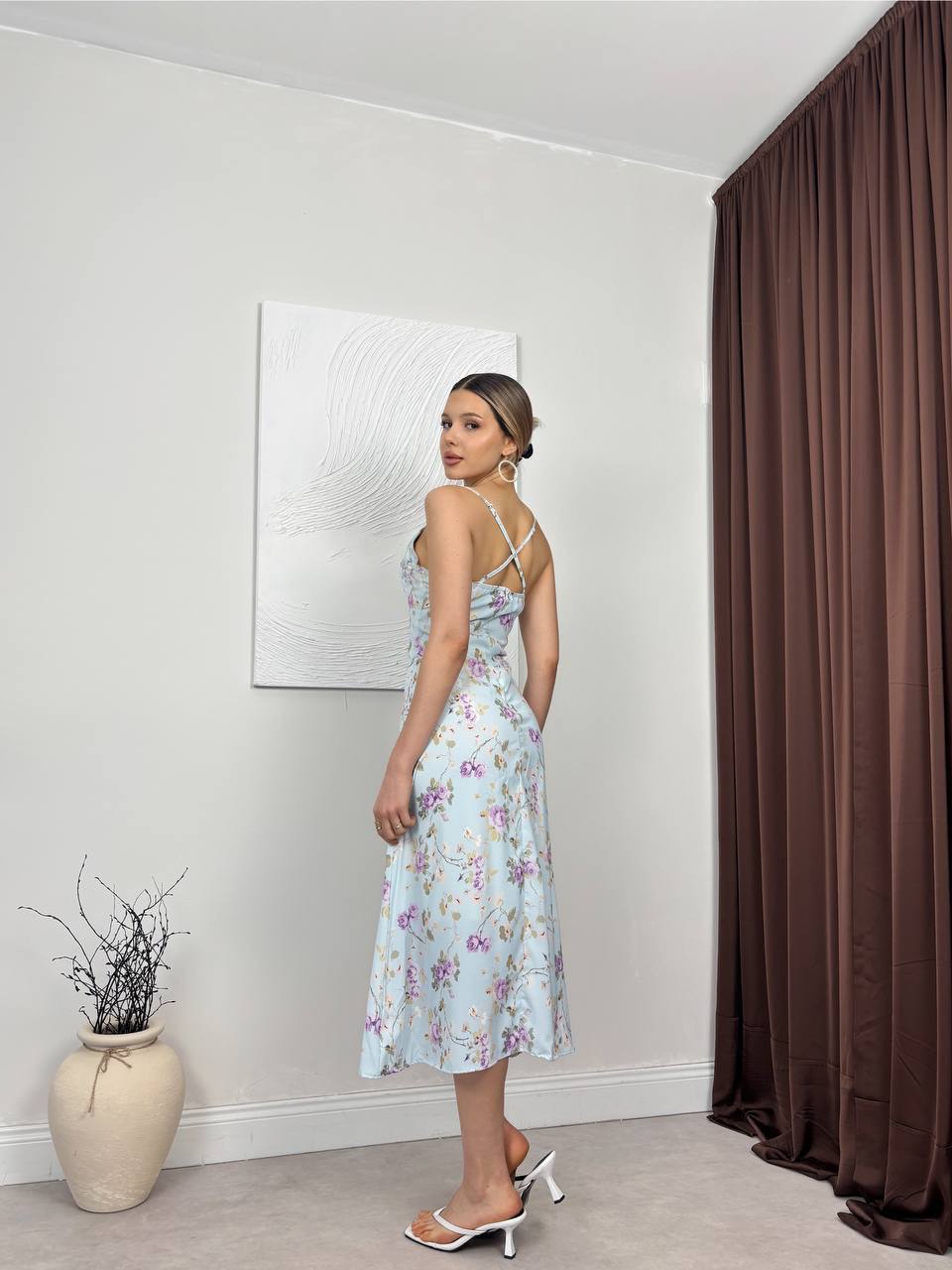 ADELINE UZUN ELBİSE - MAVİ