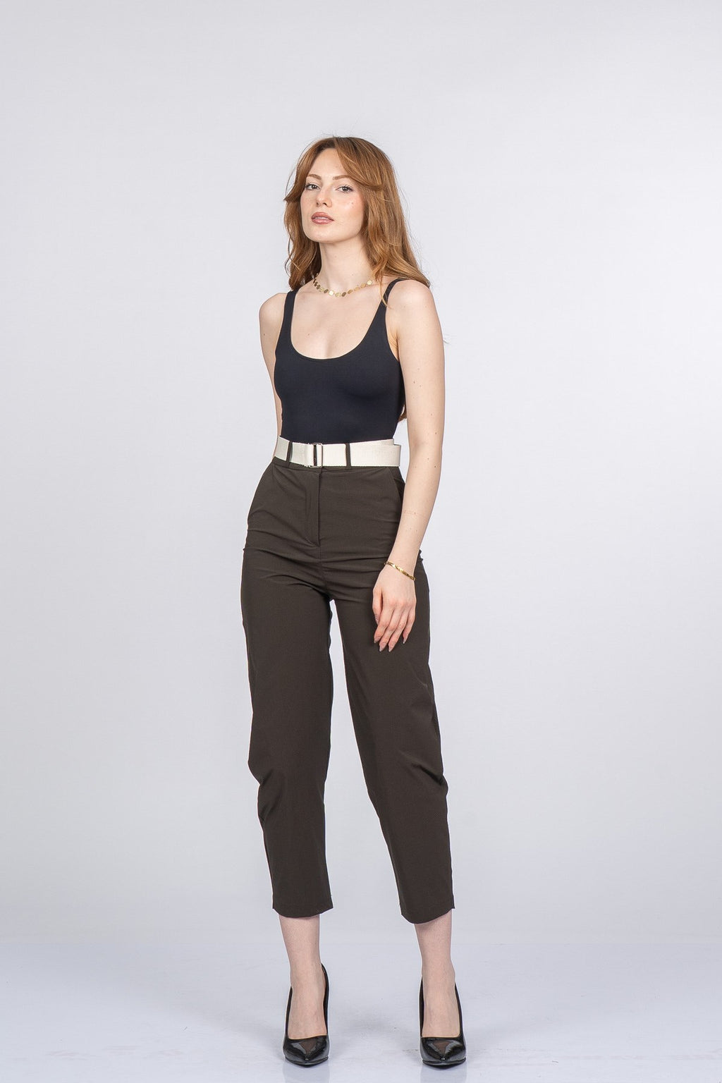 PIPER KEMERLİ PANTOLON - HAKİ
