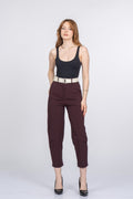 PIPER KEMERLİ PANTOLON - BORDO