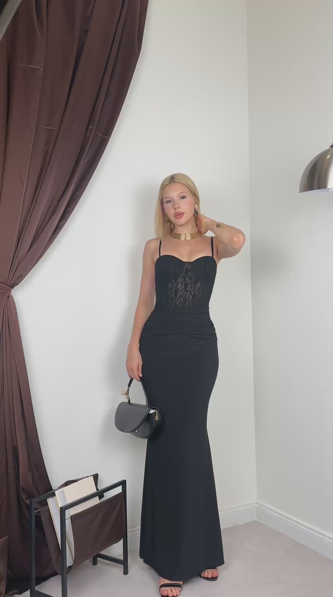 AIMEE UZUN ELBİSE - BEYAZ