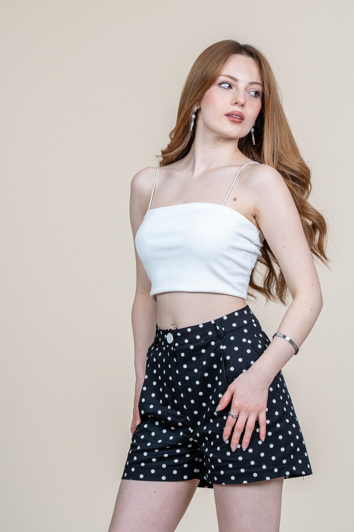 REBEKAH PUANTİYELİ ŞORT - SIYAH