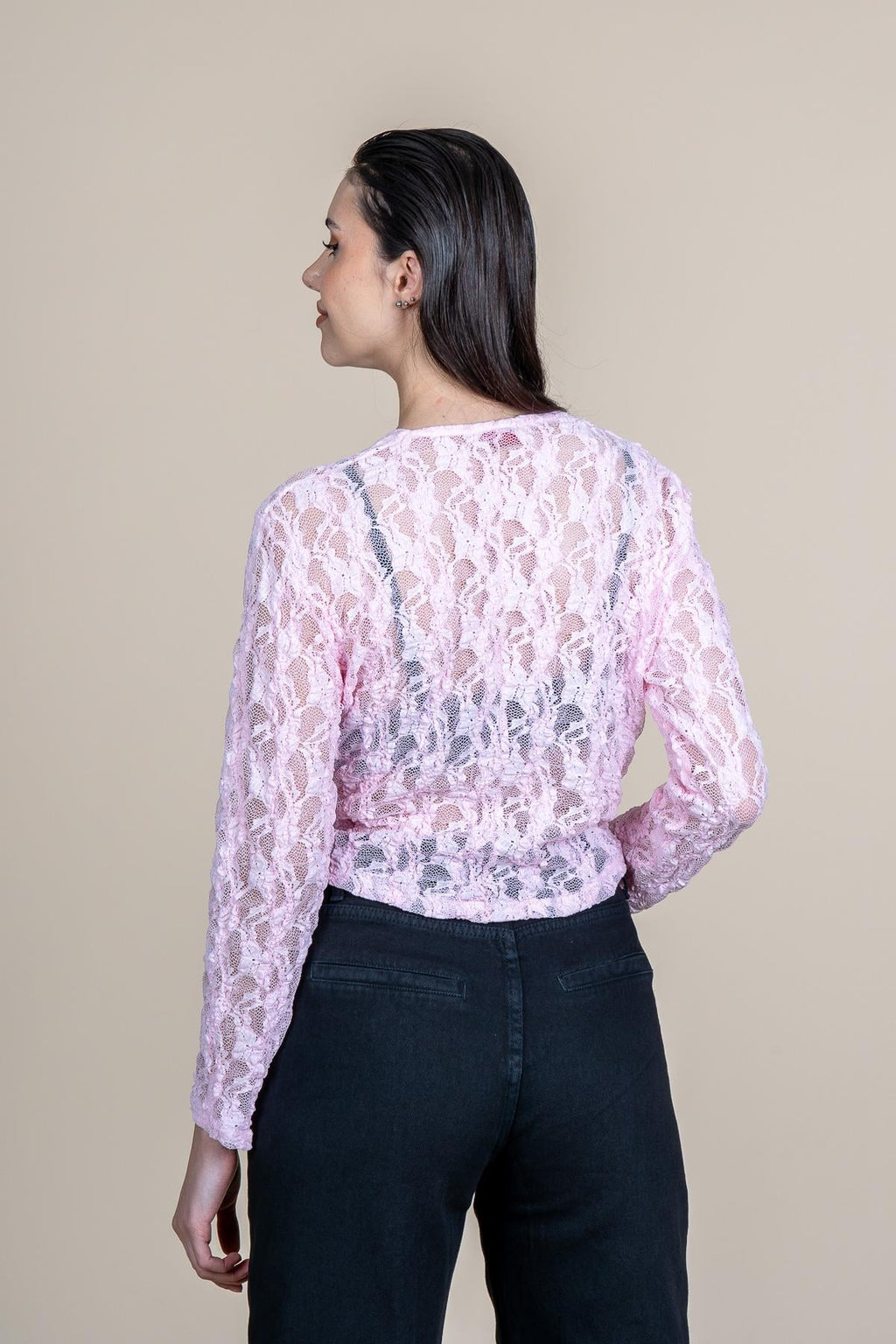 ROWAN DANTELLİ BLUZ - PEMBE