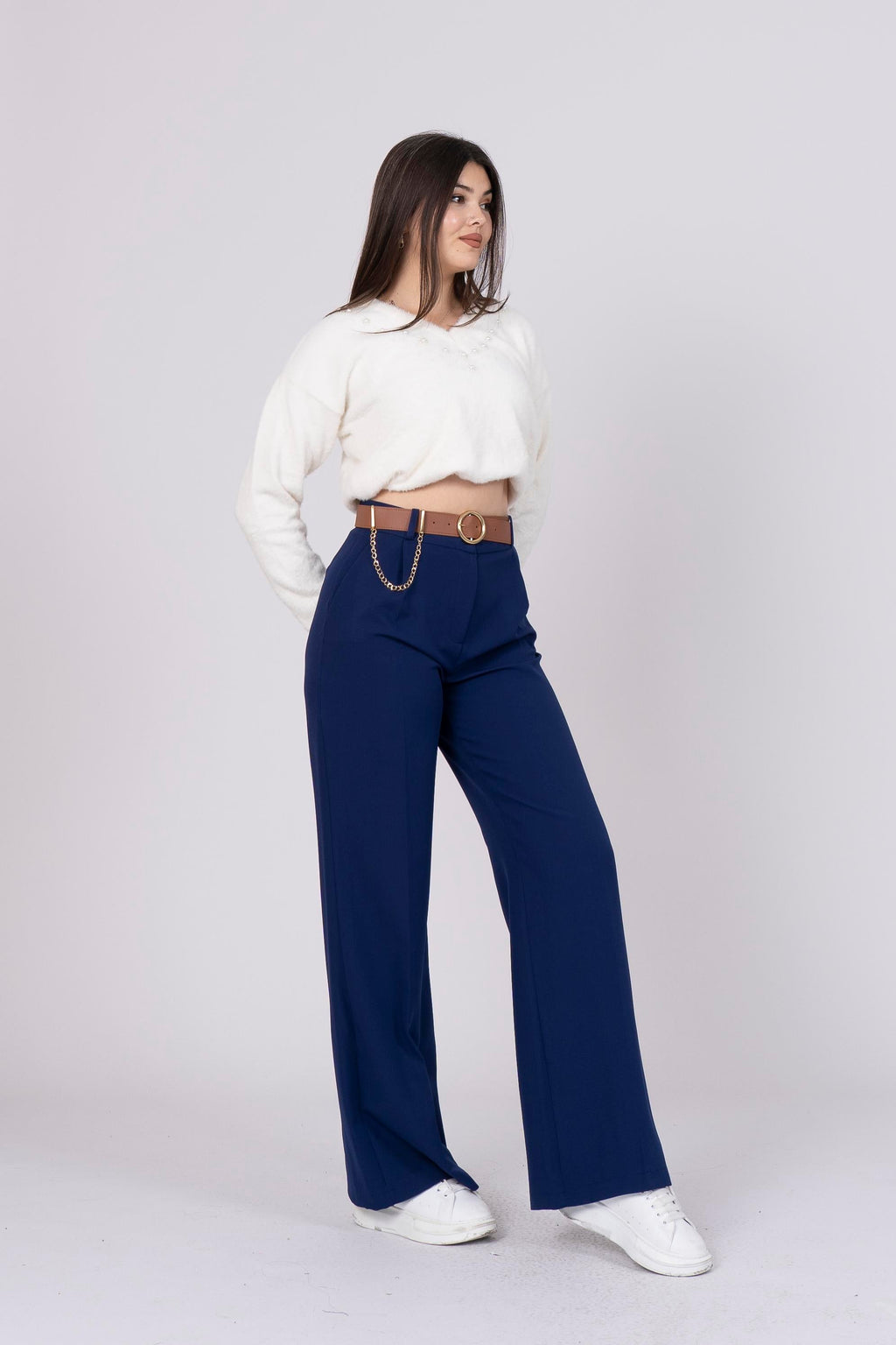 RYLIE BOL PAÇA KEMERLİ PANTOLON - LACI