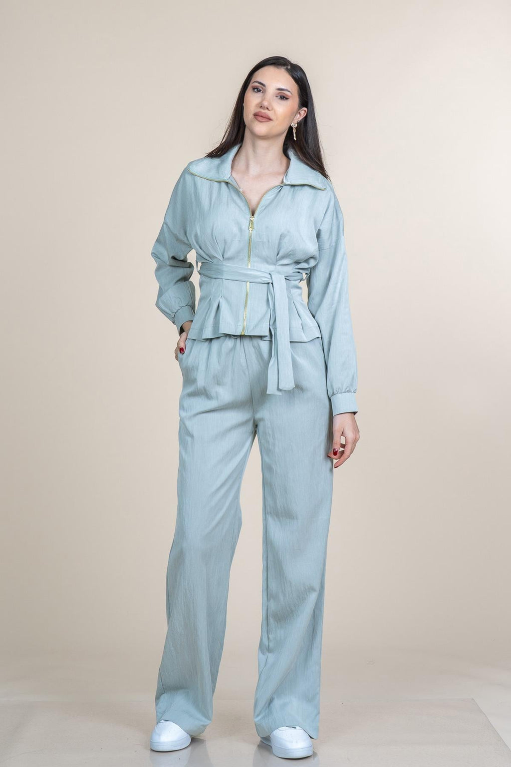SALLY CEKET PANTOLON İKİLİ TAKIM - MINT
