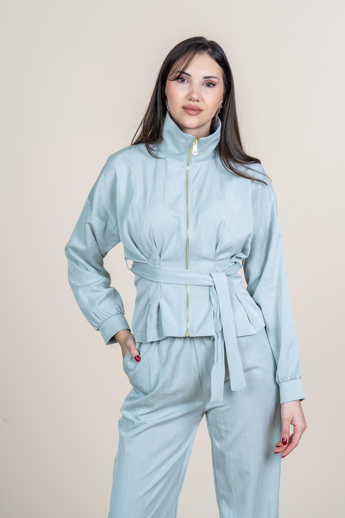 SALLY CEKET PANTOLON İKİLİ TAKIM - MINT