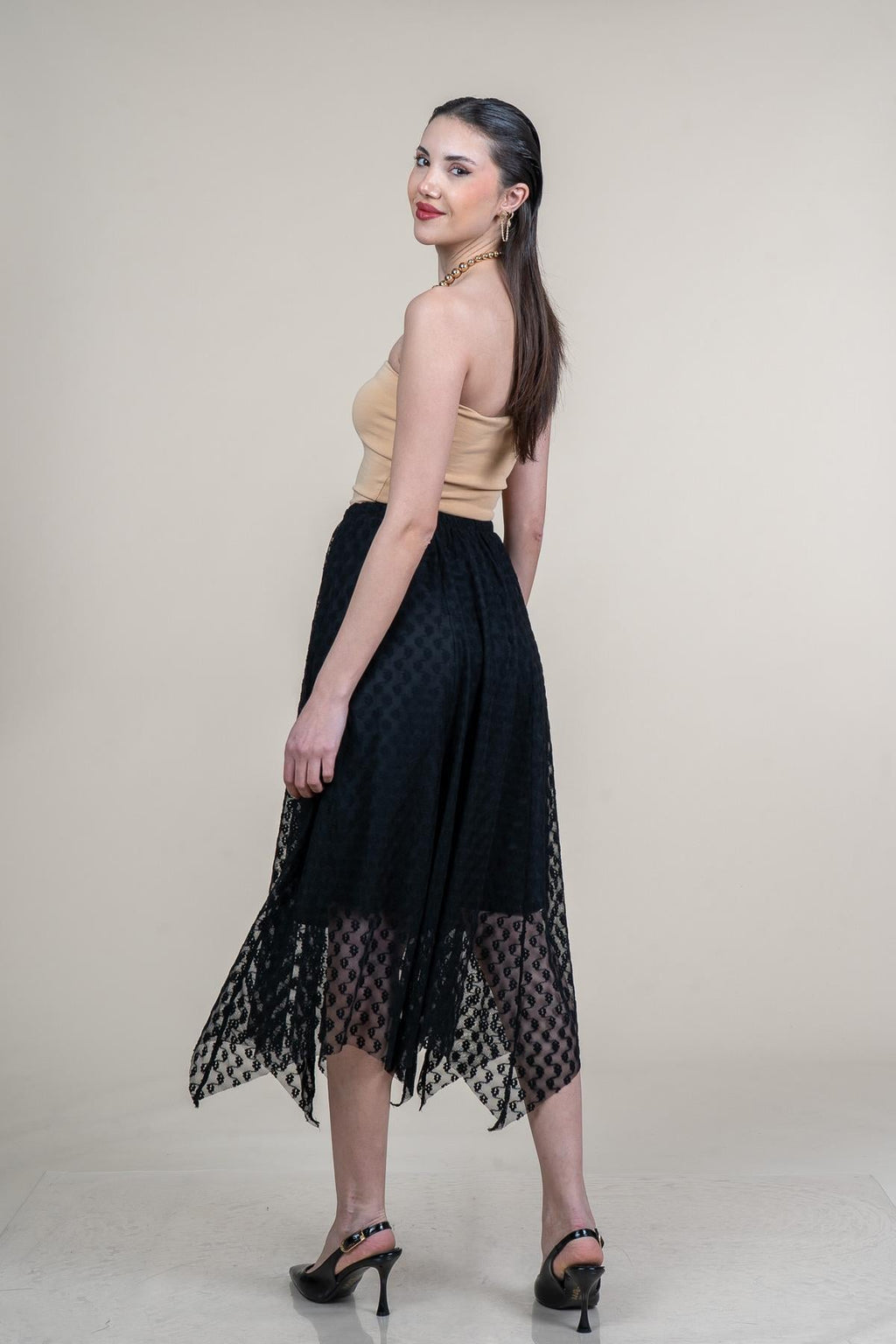 SARA PARÇALI ETEK - SIYAH
