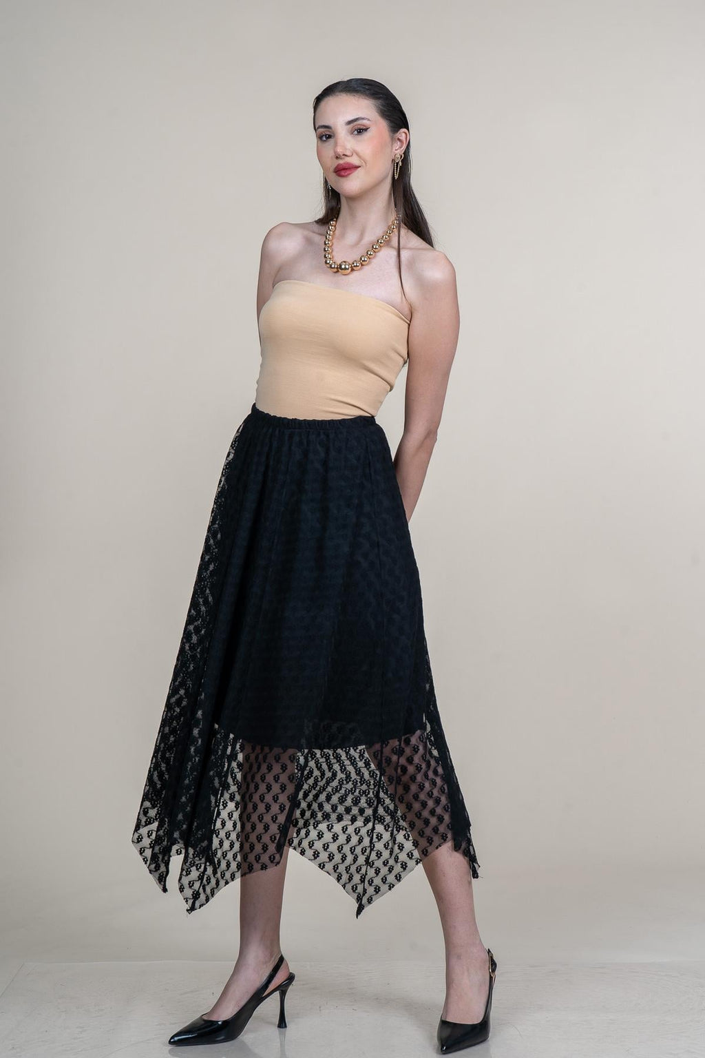SARA PARÇALI ETEK - SIYAH