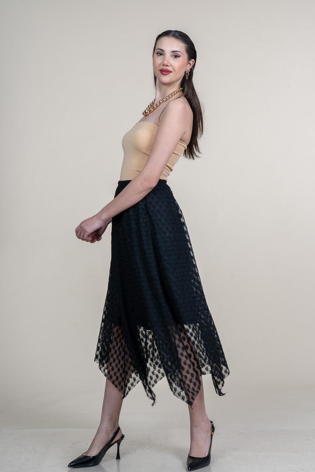 SARA PARÇALI ETEK - SIYAH