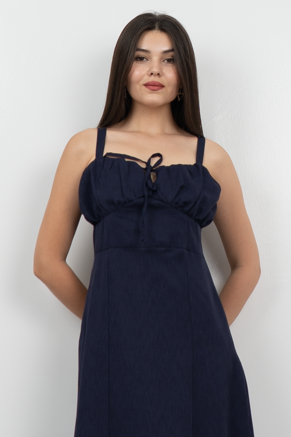 TASHA ASKILI UZUN ELBİSE - LACI