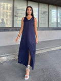 TINA V YAKA UZUN ELBİSE - LACI