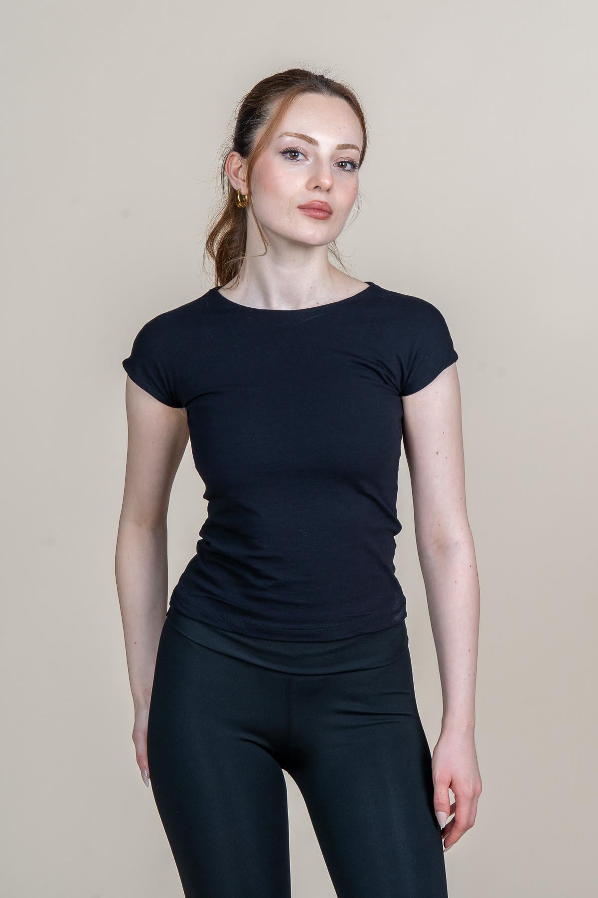 TREVER SIFIR KOL T-SHIRT - SIYAH