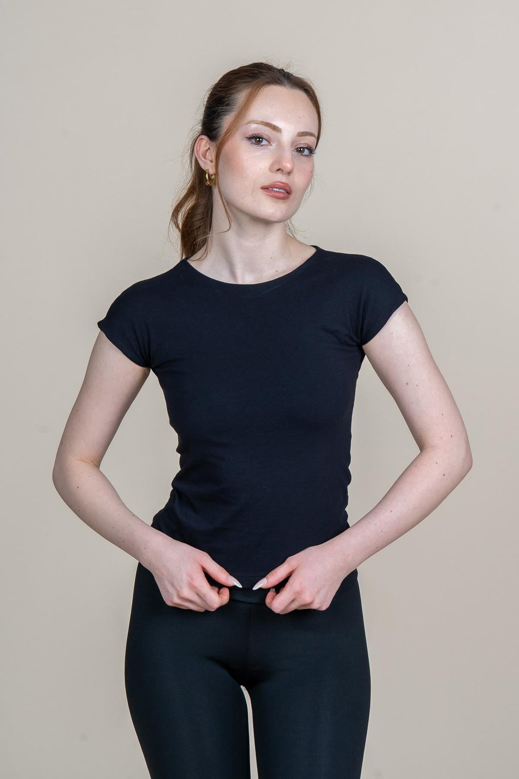 TREVER SIFIR KOL T-SHIRT - SIYAH