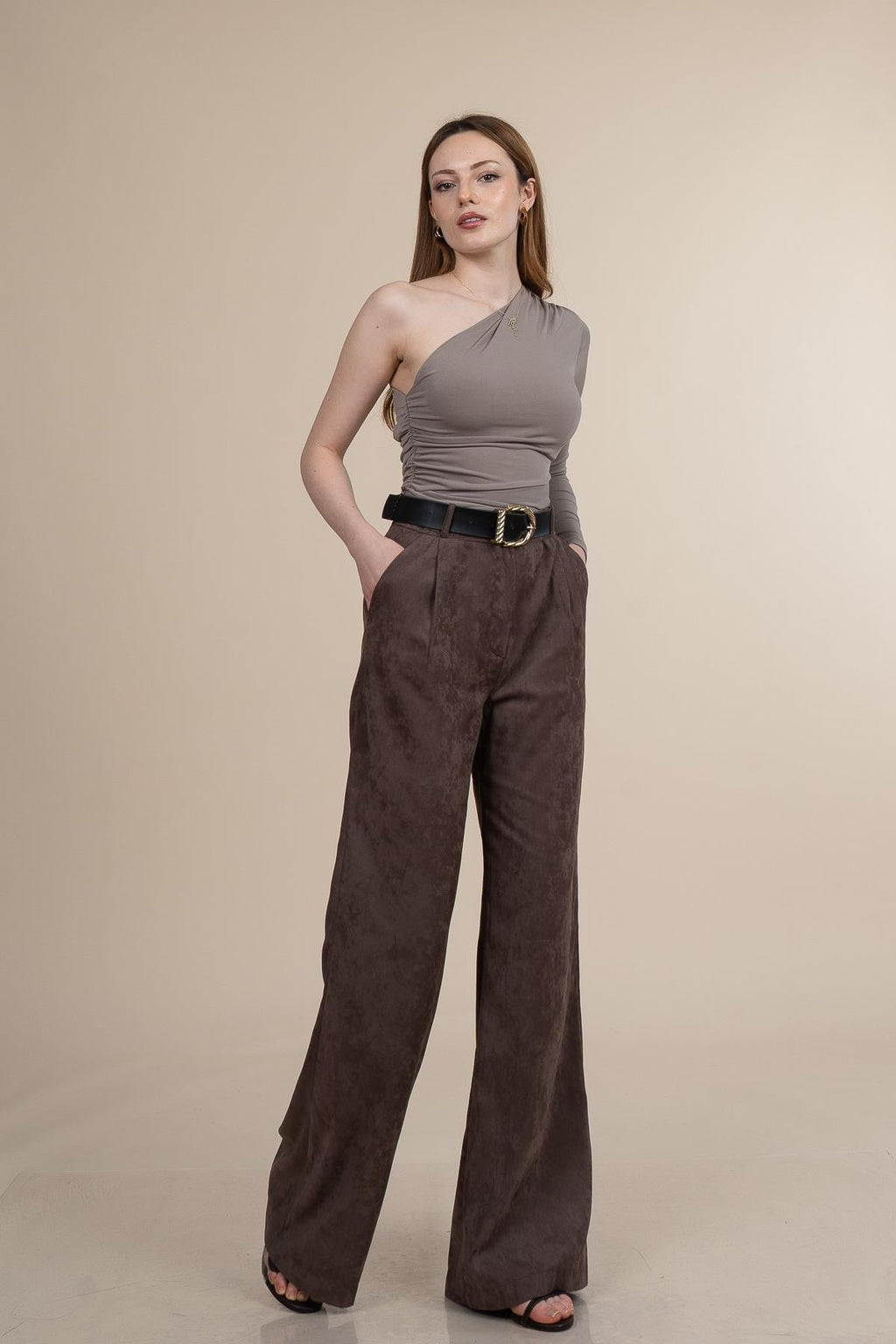 ULIES KADİFE PANTOLON - TABA