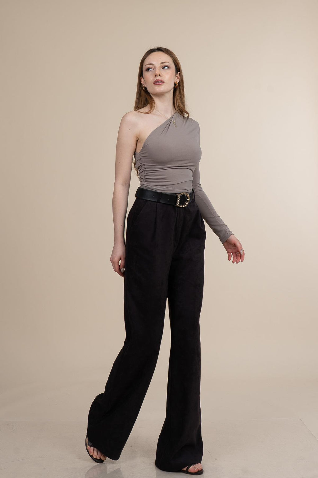 ULIES KADİFE PANTOLON - KAHVE