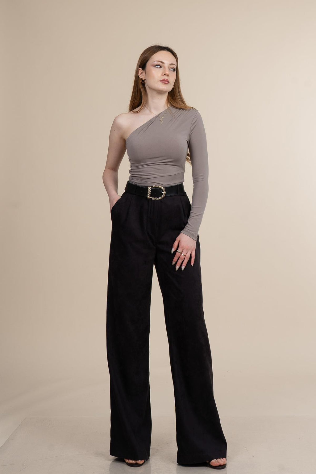ULIES KADİFE PANTOLON - KAHVE