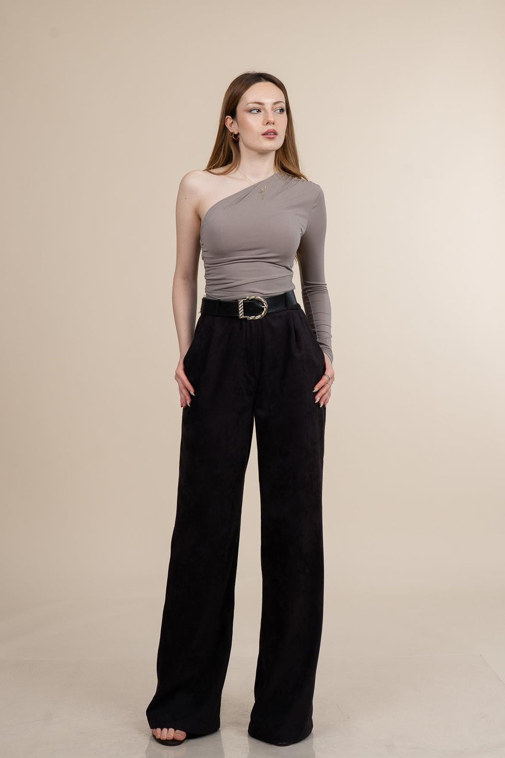 ULIES KADİFE PANTOLON - KAHVE