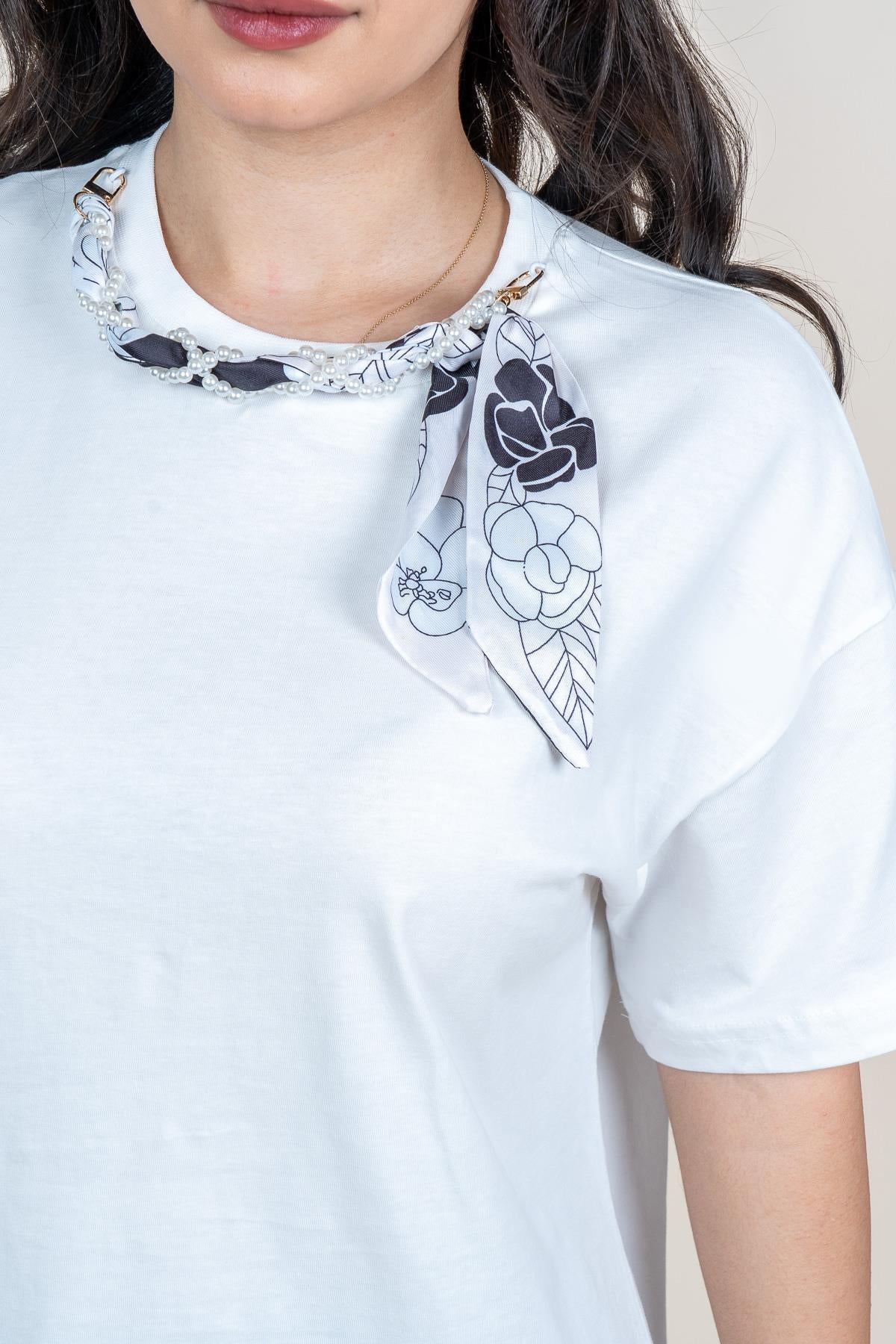 URIEL BİSİKLET YAKA TSHIRT - EKRU