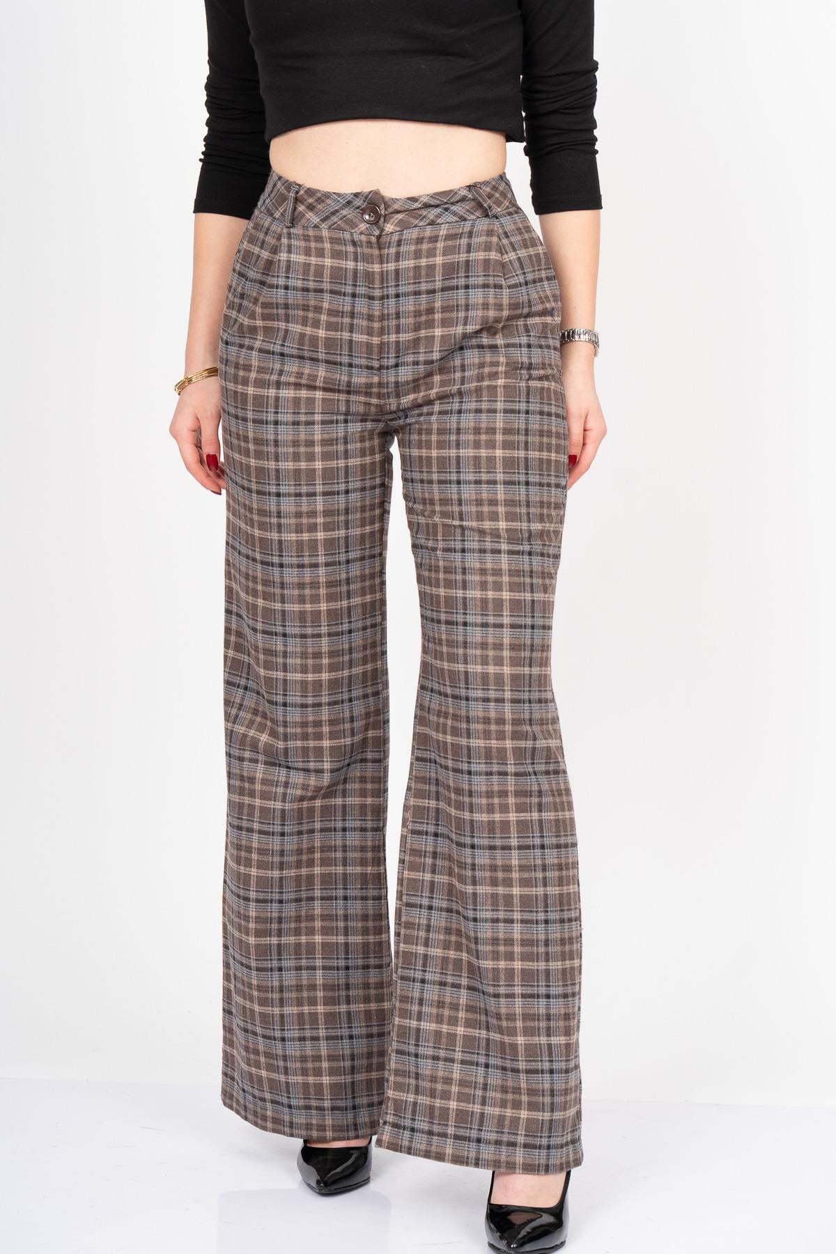 VIOLET PÖTİKARE PANTOLON - EKOSE - KARELİ