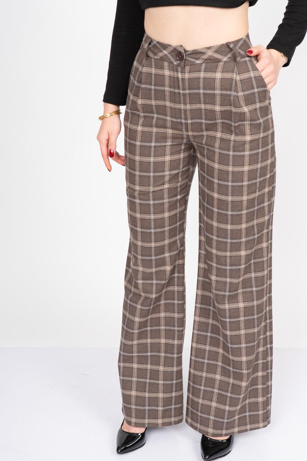 VIOLET PÖTİKARE PANTOLON - EKOSE - KARELİ