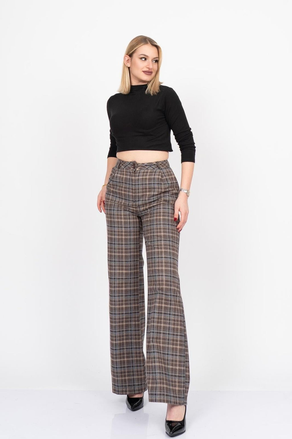 VIOLET PÖTİKARE PANTOLON - EKOSE - KARELİ