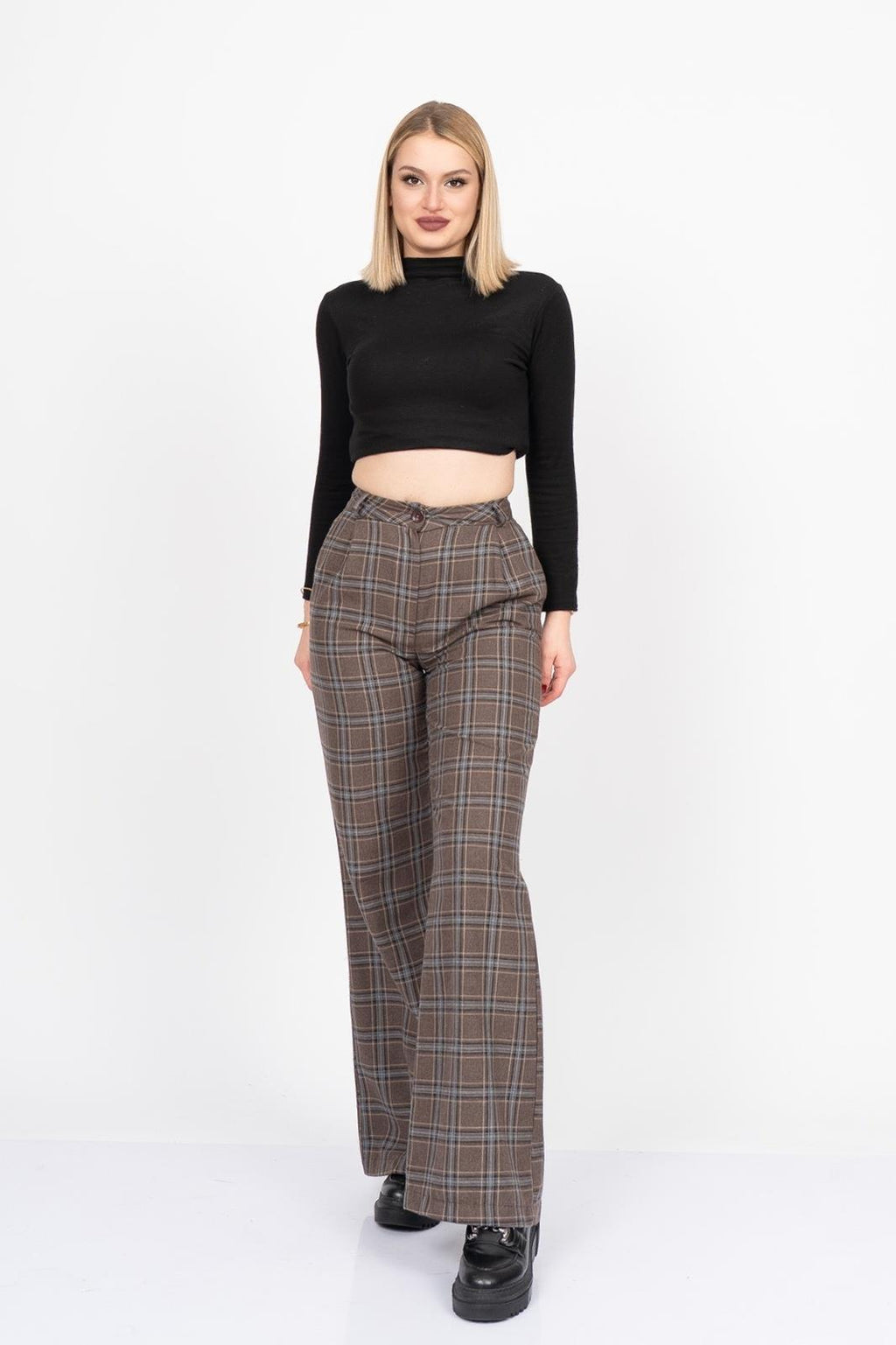 VIOLET PÖTİKARE PANTOLON - EKOSE - KARELİ
