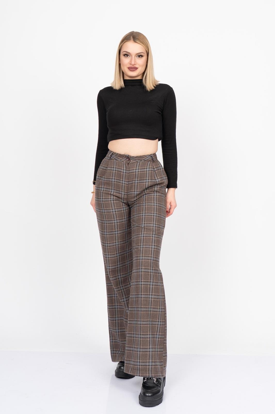 VIOLET PÖTİKARE PANTOLON - EKOSE - KARELİ