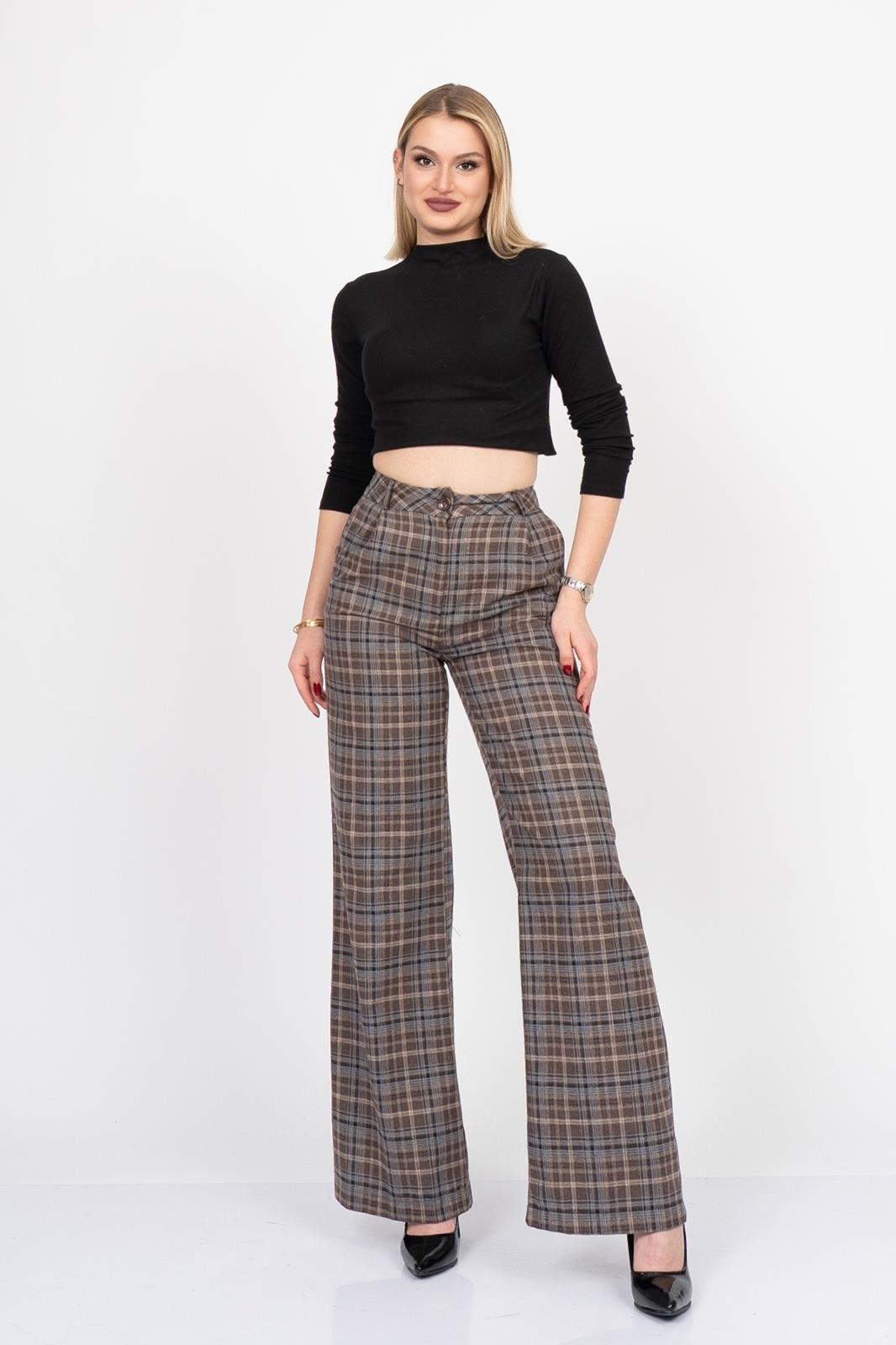 VIOLET PÖTİKARE PANTOLON - EKOSE - KARELİ